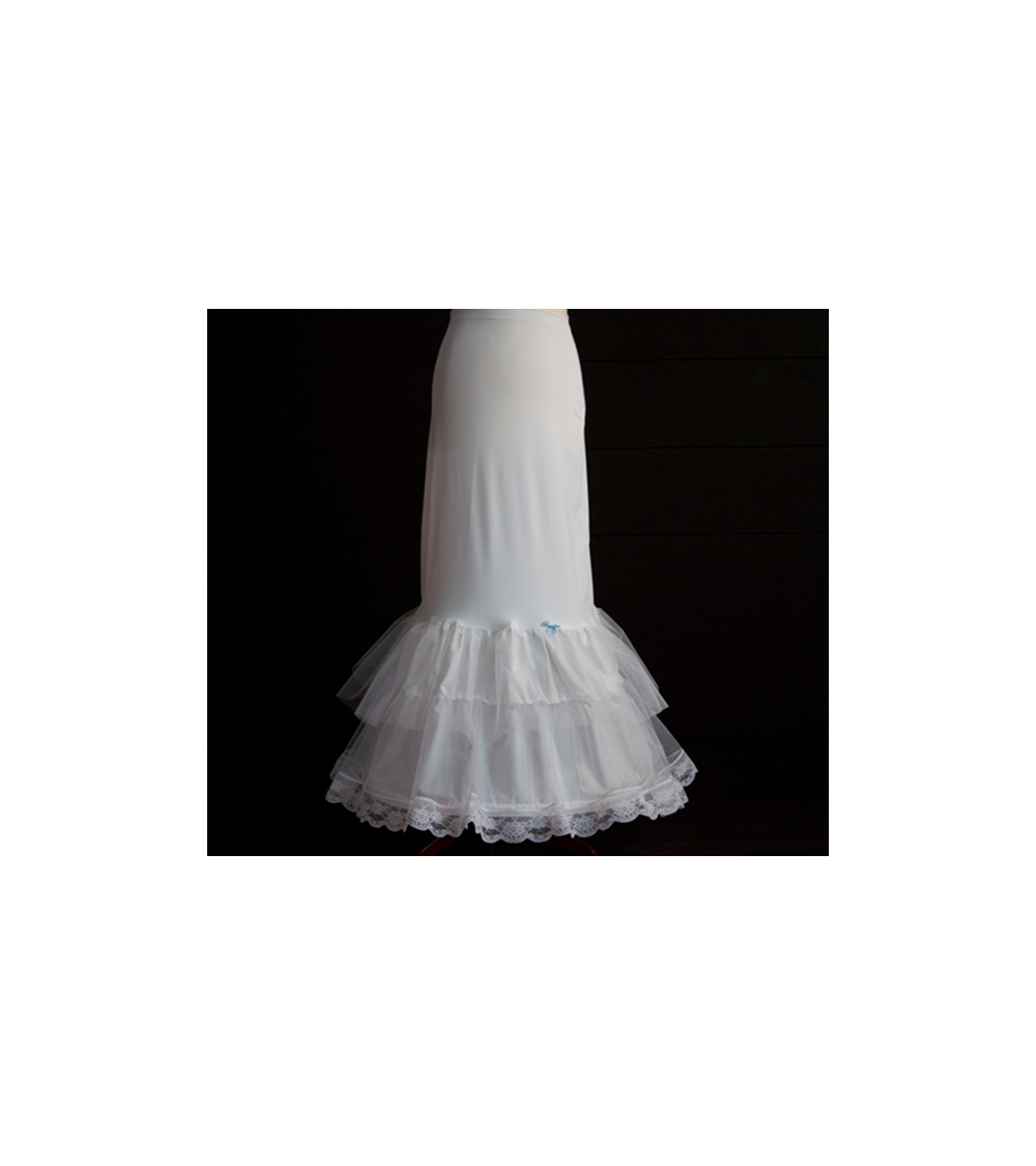 CANCAN DE NOVIA PARA VESTIDO SIRENA DOBLE VOLANTE